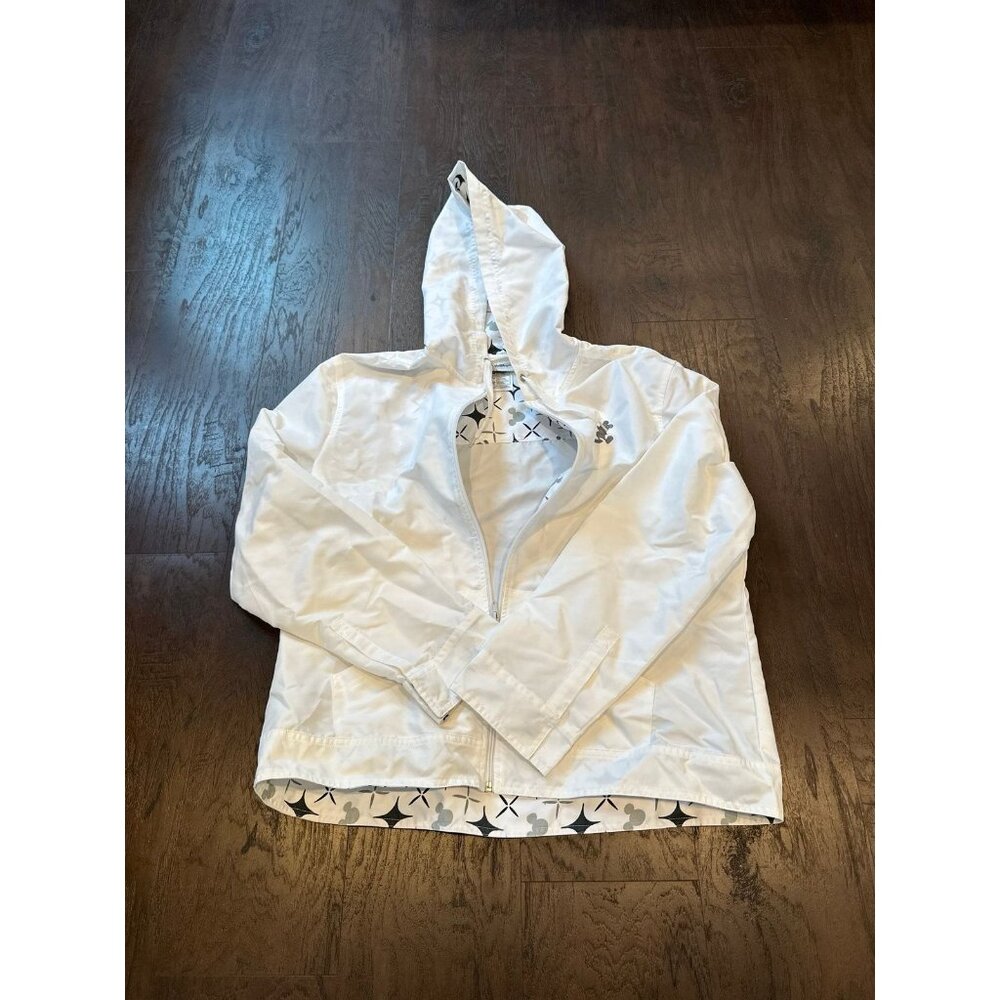 Vintage Disney world Mickey Mouse White Windbreaker Hooded jacket